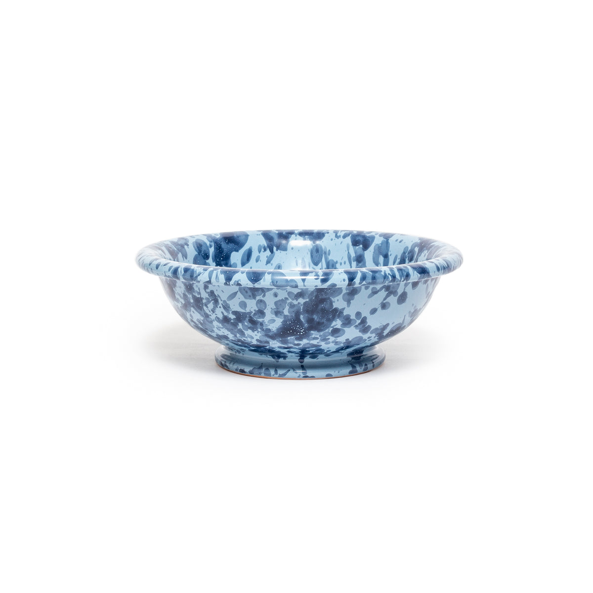 Pietra Splatter Rolled Edge Blue Small Serving Bowl