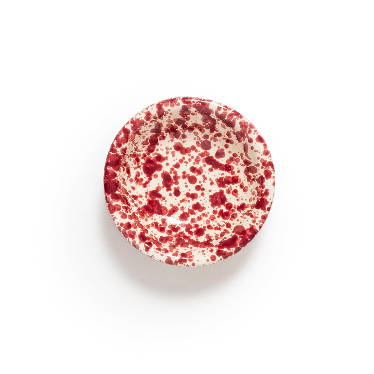 Pietra Splatter Rolled Edge Bordeaux Small Serving Bowl