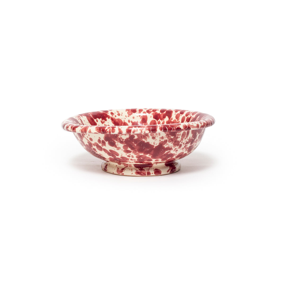 Pietra Splatter Rolled Edge Bordeaux Small Serving Bowl