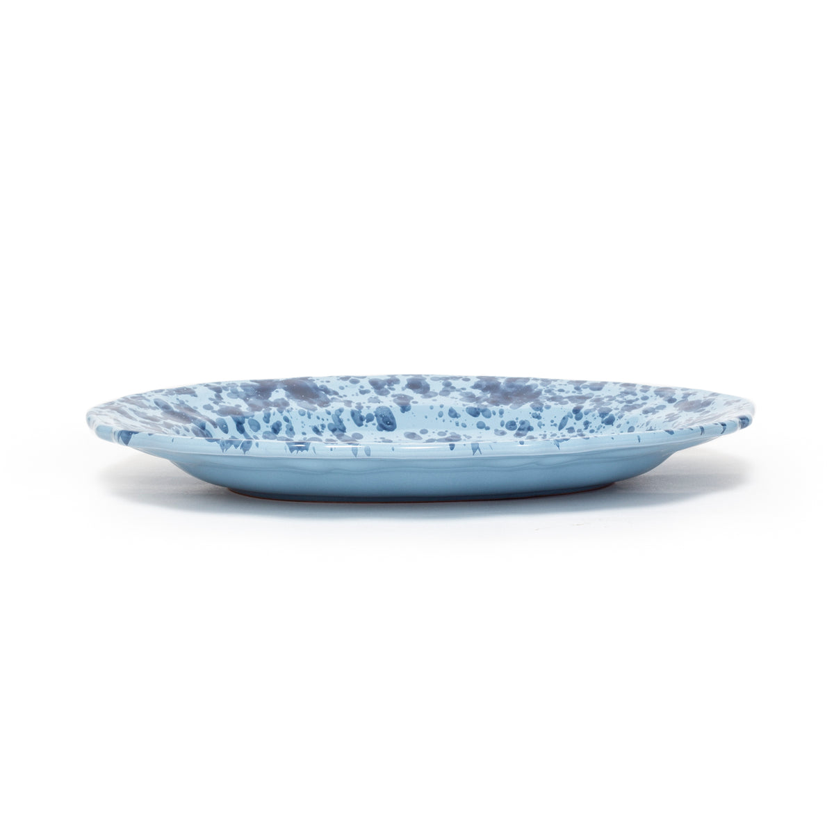 Pietra Splatter Scallop Platter Blue