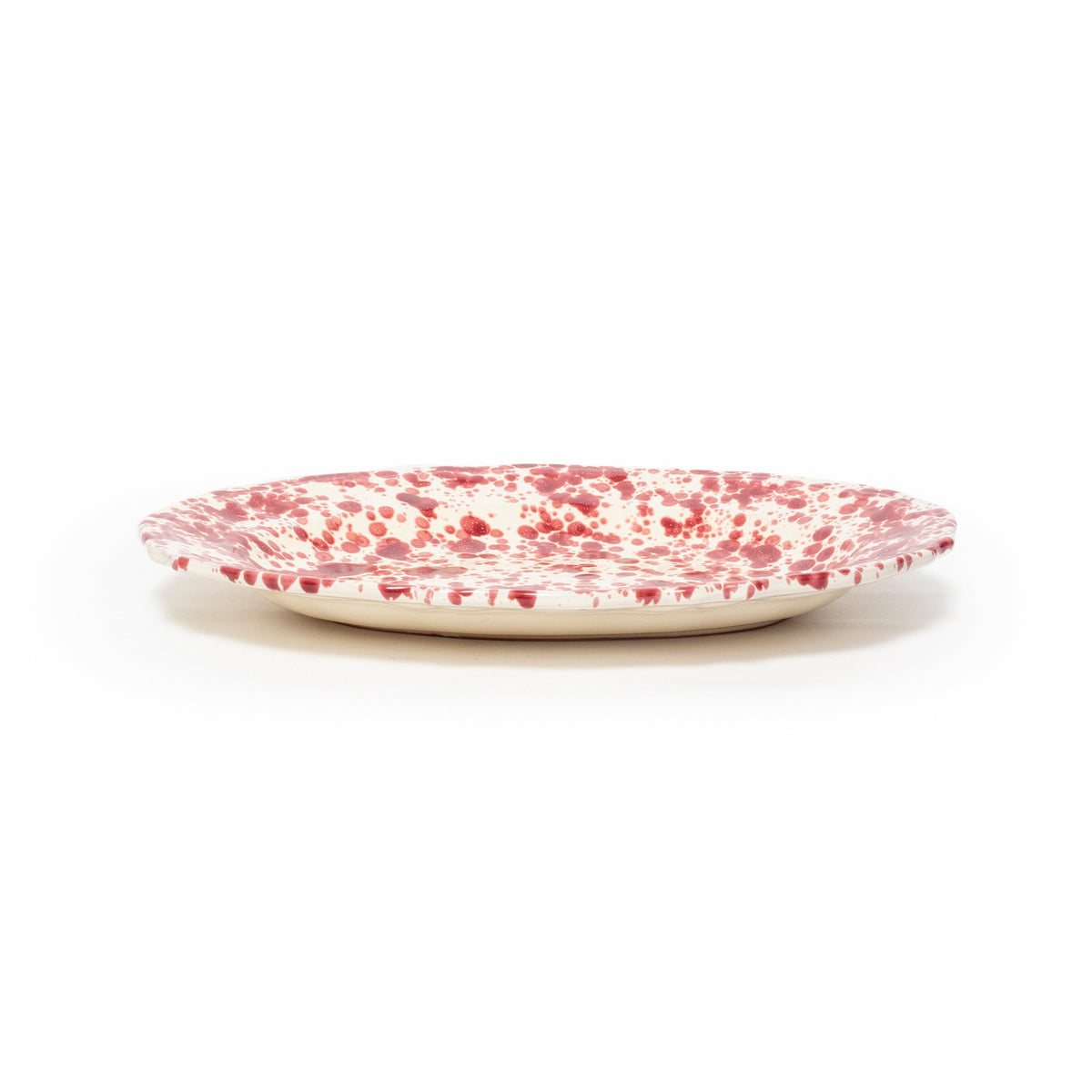 Pietra Splatter Scallop Platter Bordeaux
