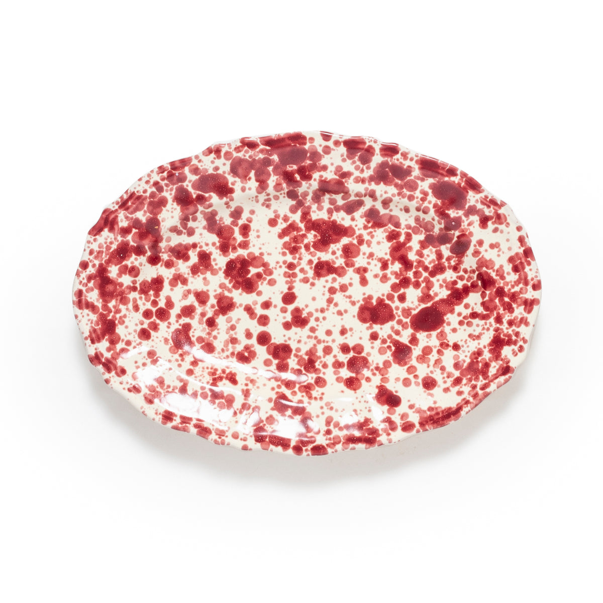 Pietra Splatter Scallop Platter Bordeaux