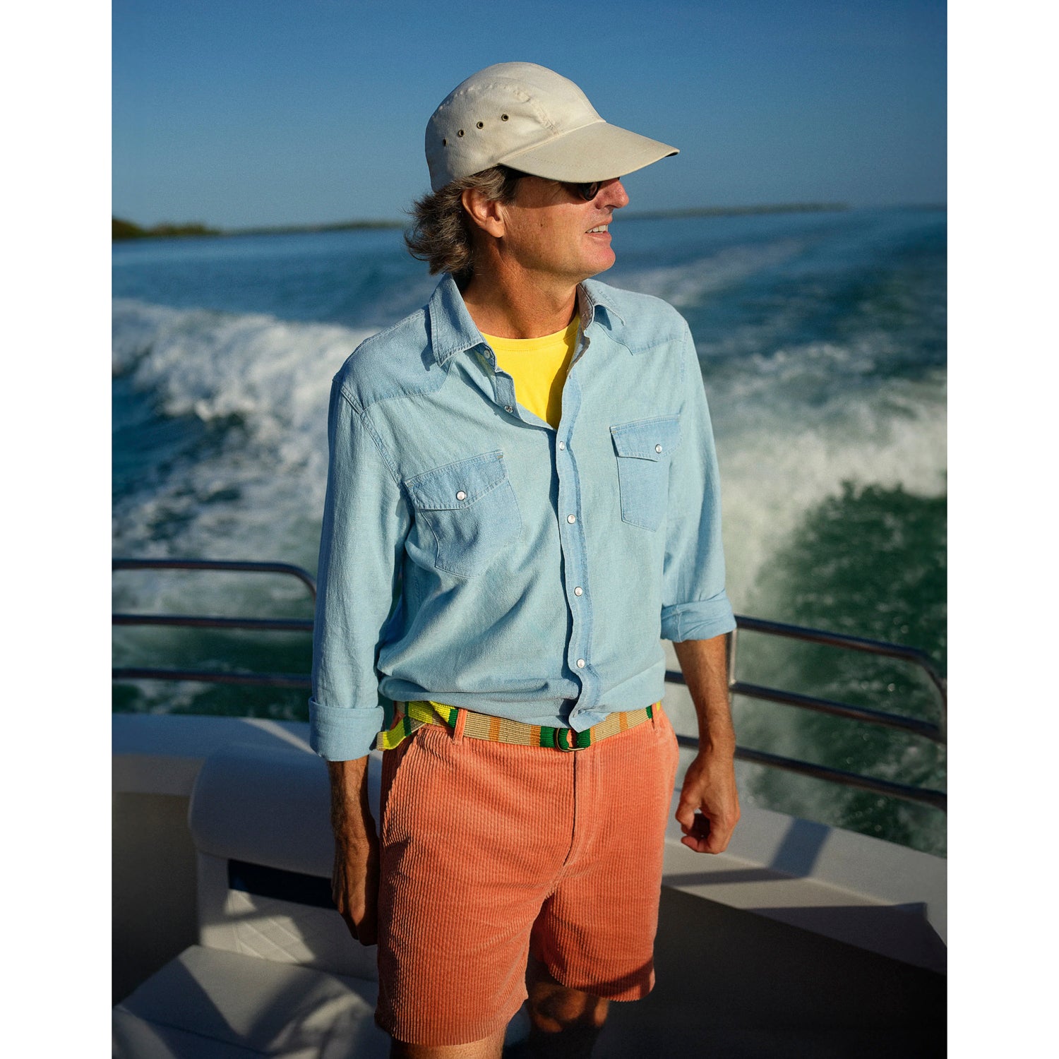 Quaker Marine Supply Western Shirt in Chambray