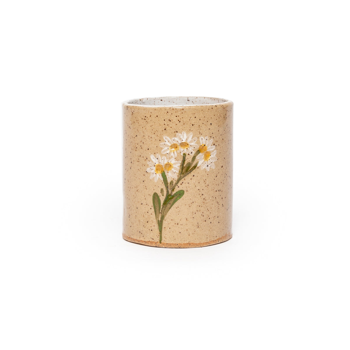 Rustic Daisy Handmade Pressed Flower Tumbler