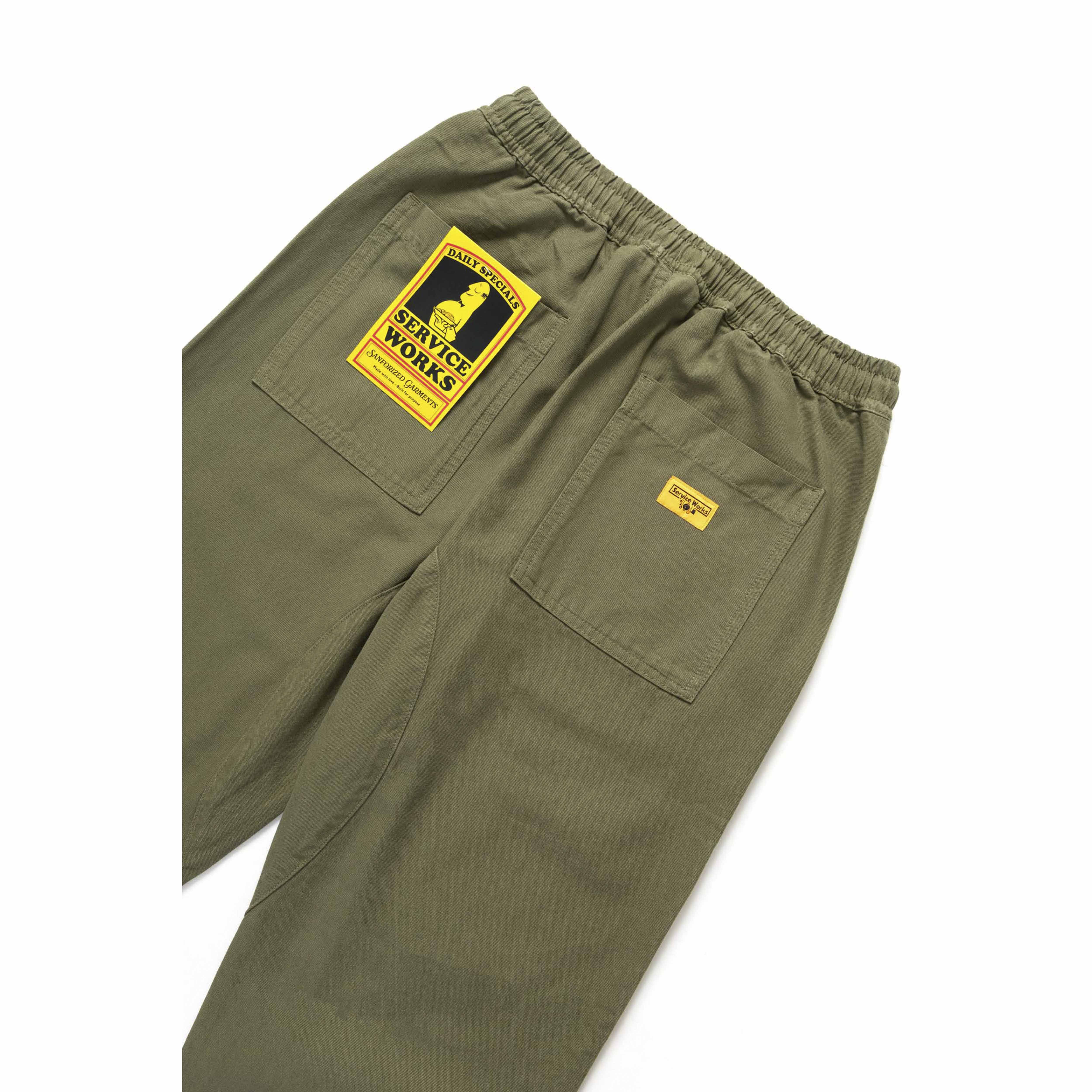 Service Works Classic Chef Pants in Olive