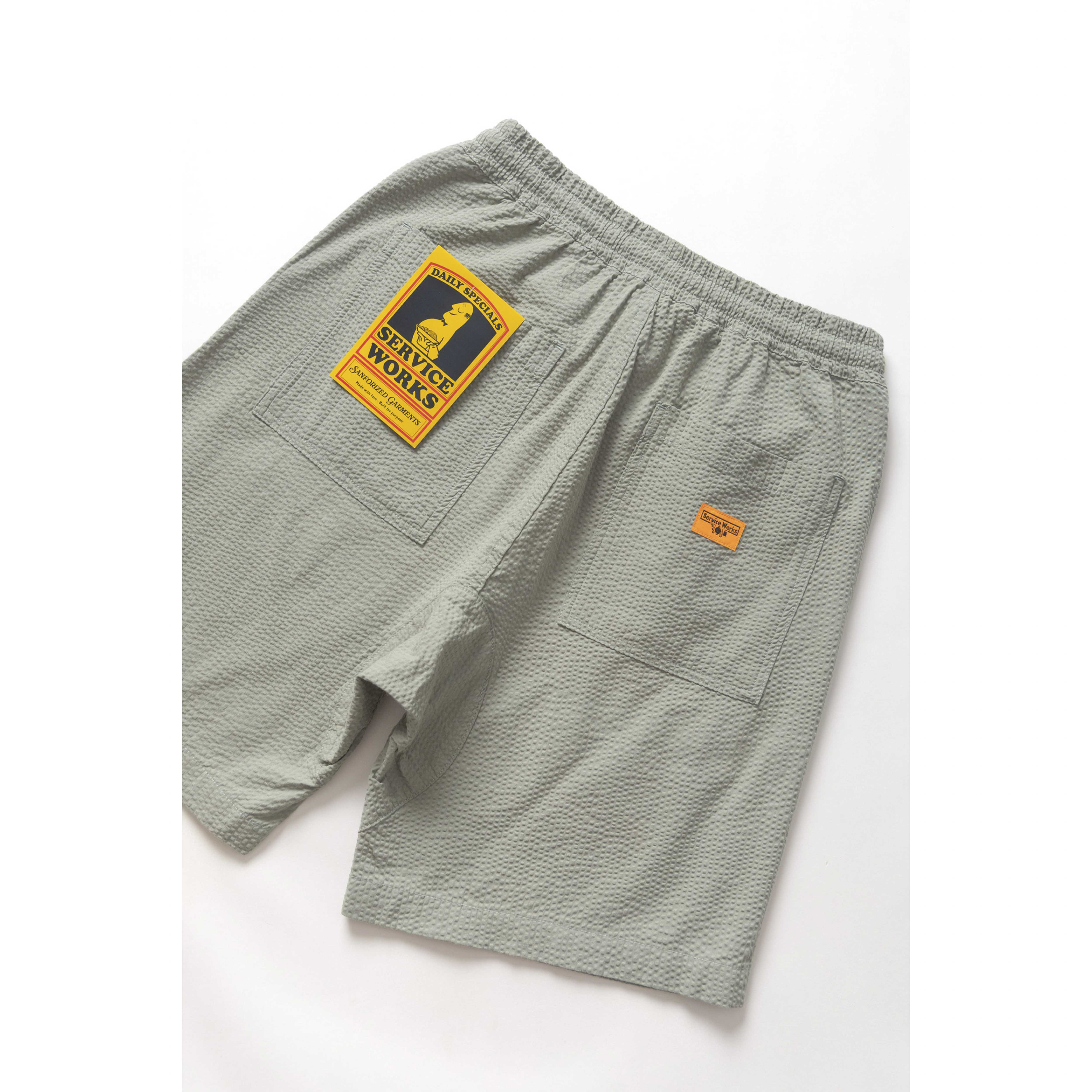 Service Works Seersucker Shorts in Sage