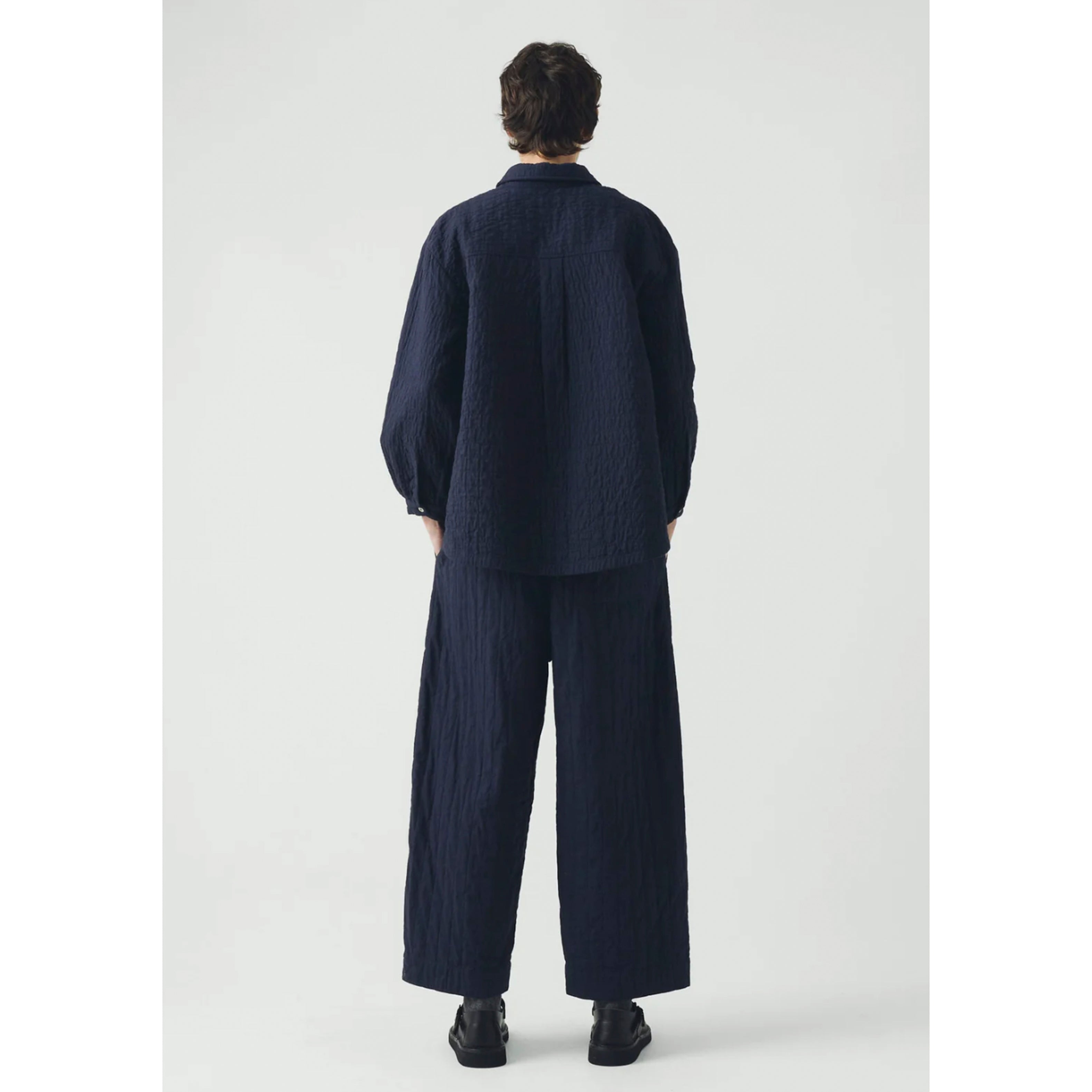 Toast Quilted Cotton Shirt Indigo