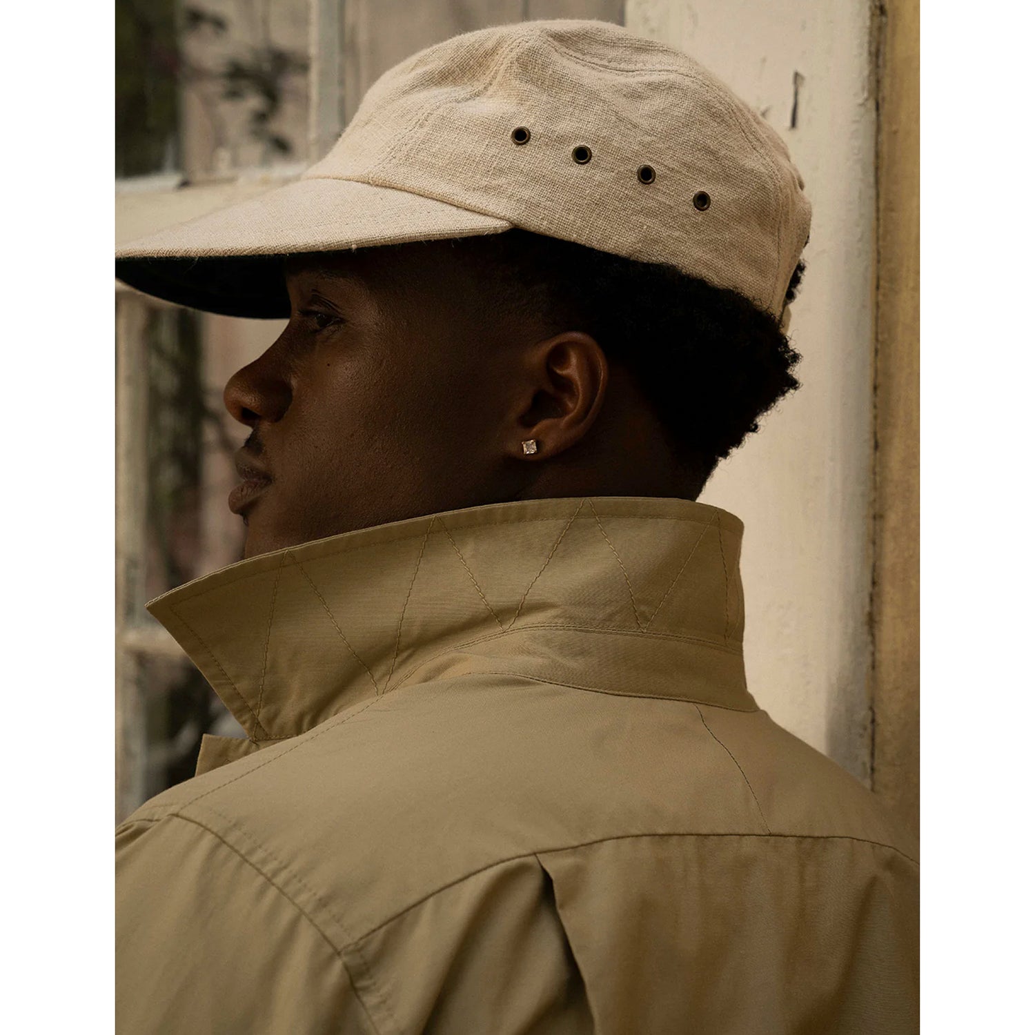 Quaker Marine Supply Swordfish Cap in Natural Linen