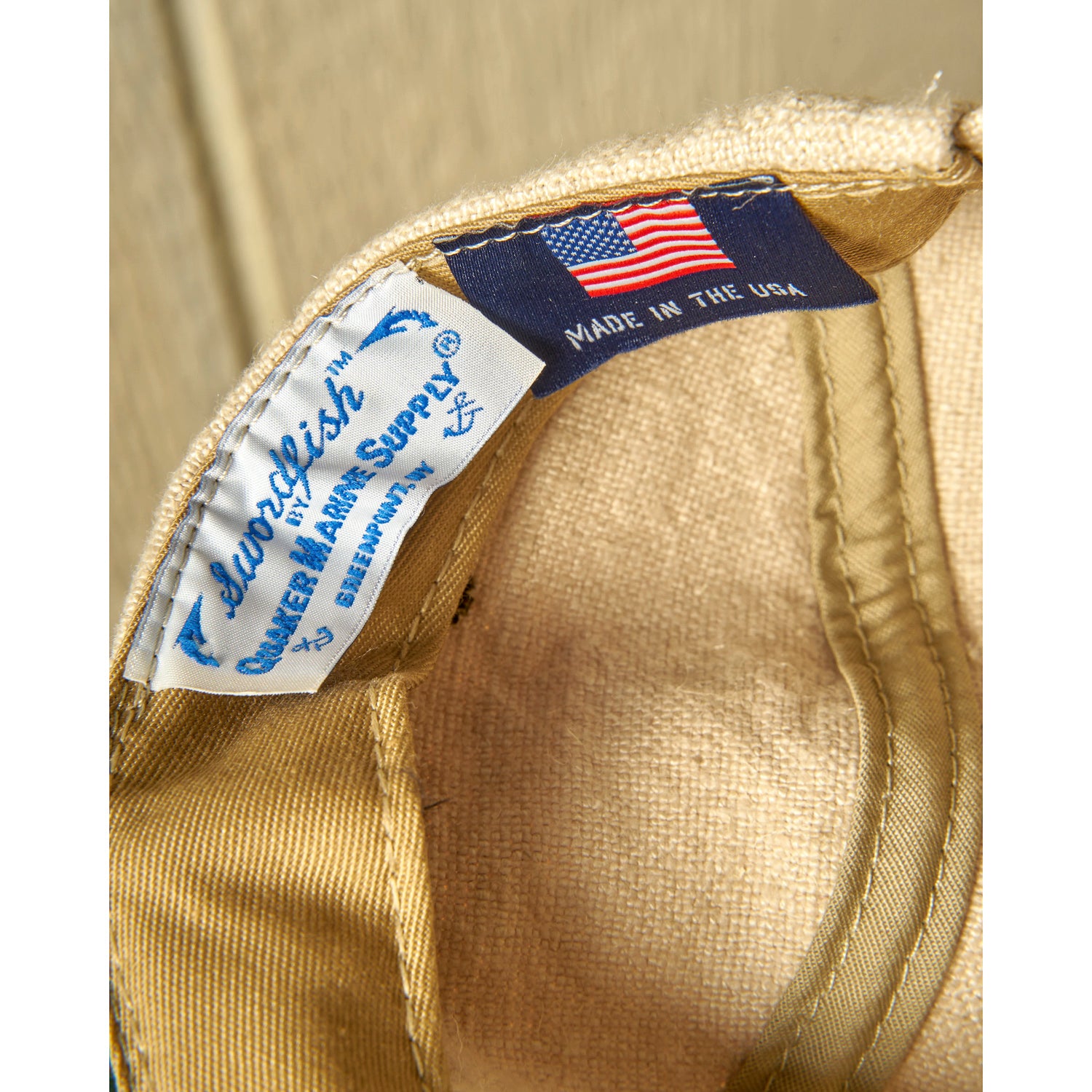 Quaker Marine Supply Swordfish Cap in Natural Linen