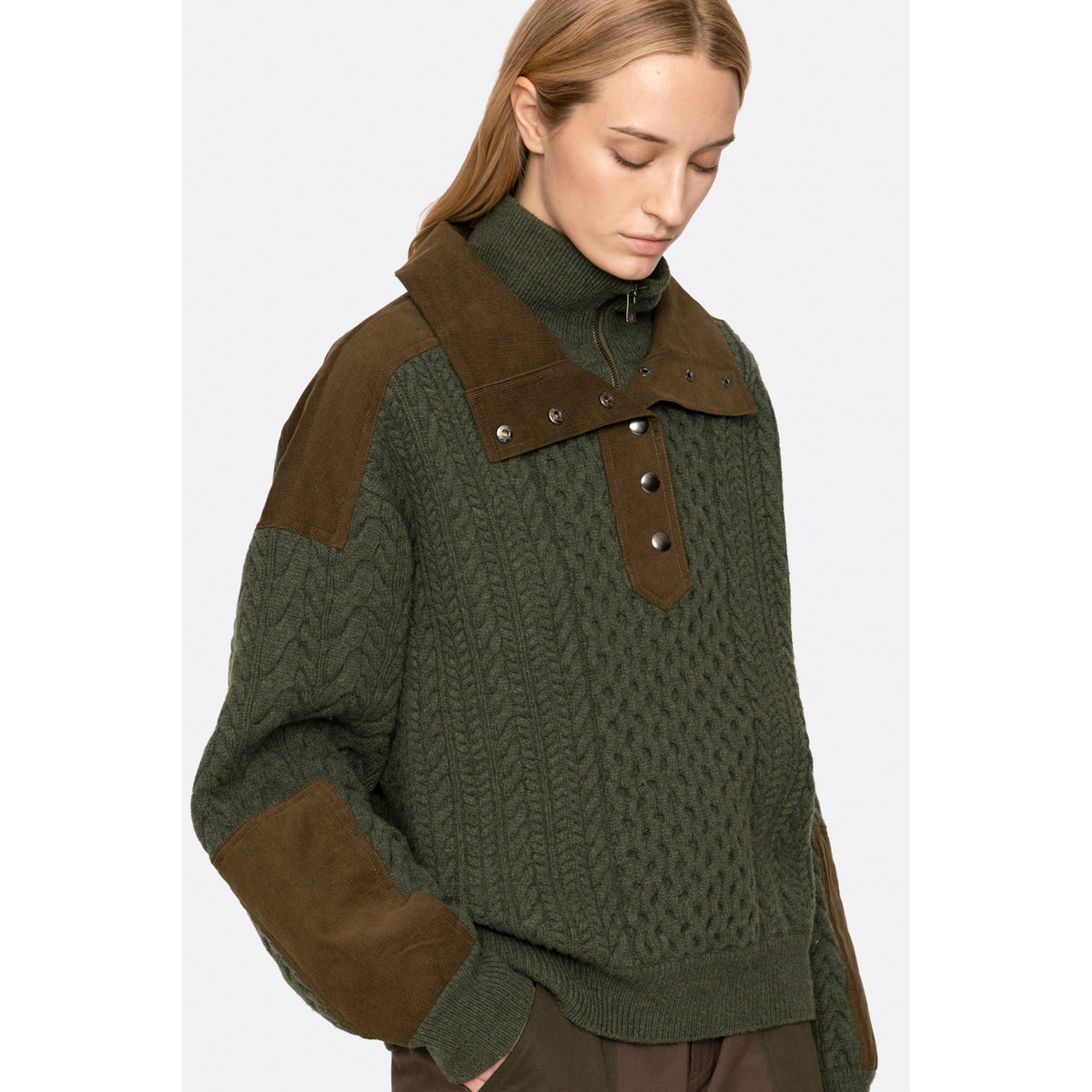Sea New York Allen Cable Half-Zip Combo Pullover