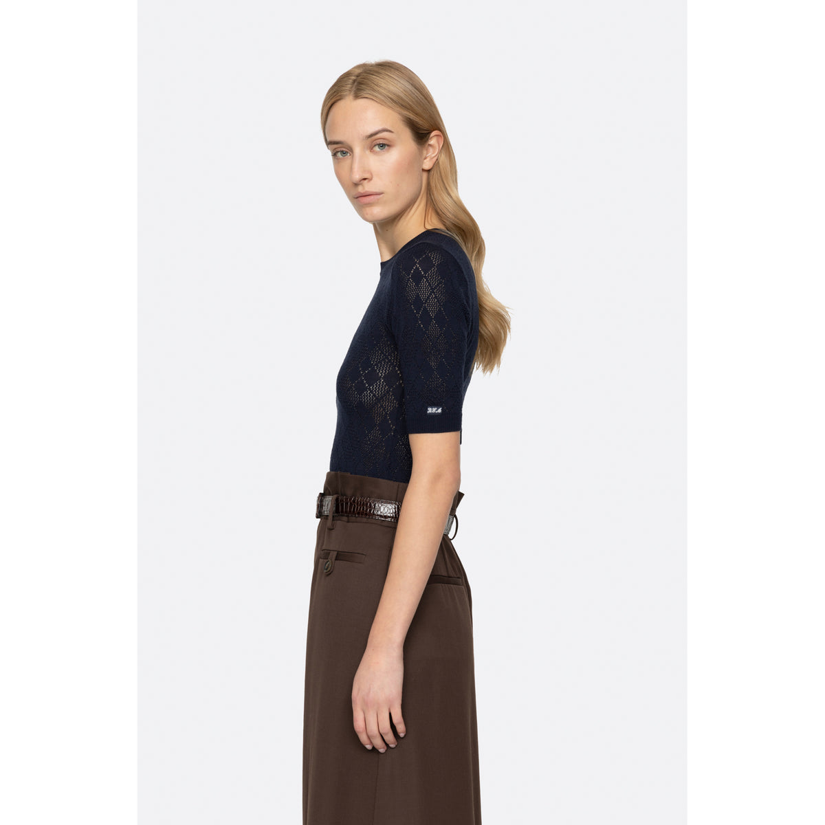 Sea New York Jane Argyle Crew Sweater