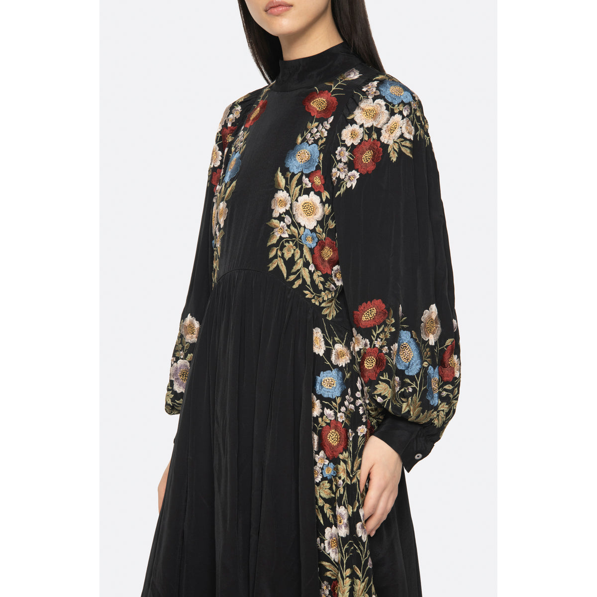 Sea New York Rowan Embroidered Longsleeve Dress