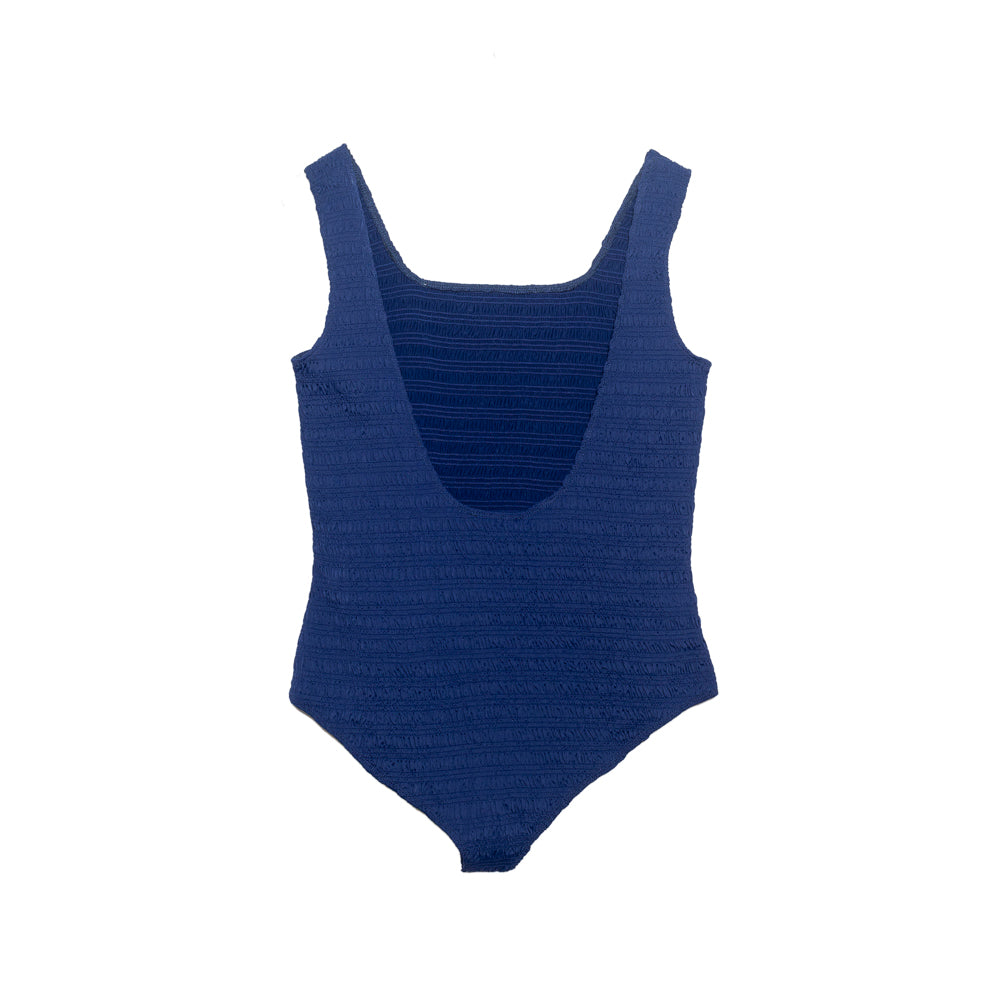 Sea New York Shyla Solid Smocked One Piece Back