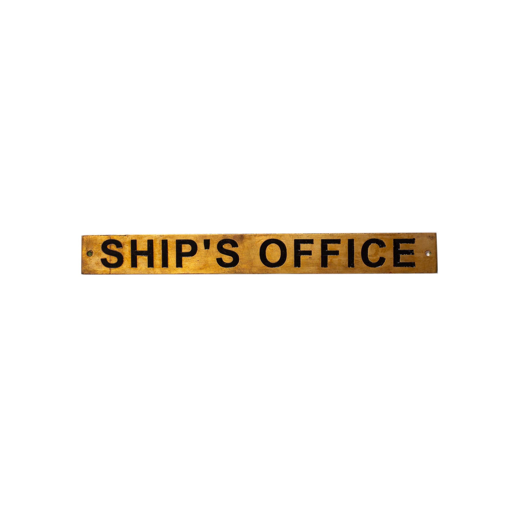 Ships Office Brass Placard