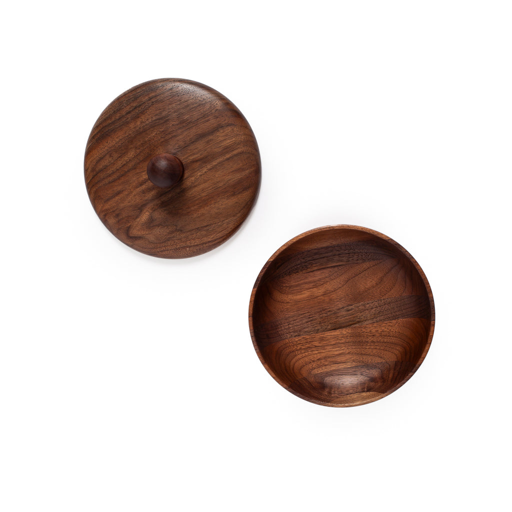 Small Goods Walnut Wide Circle Container Clove & Creek