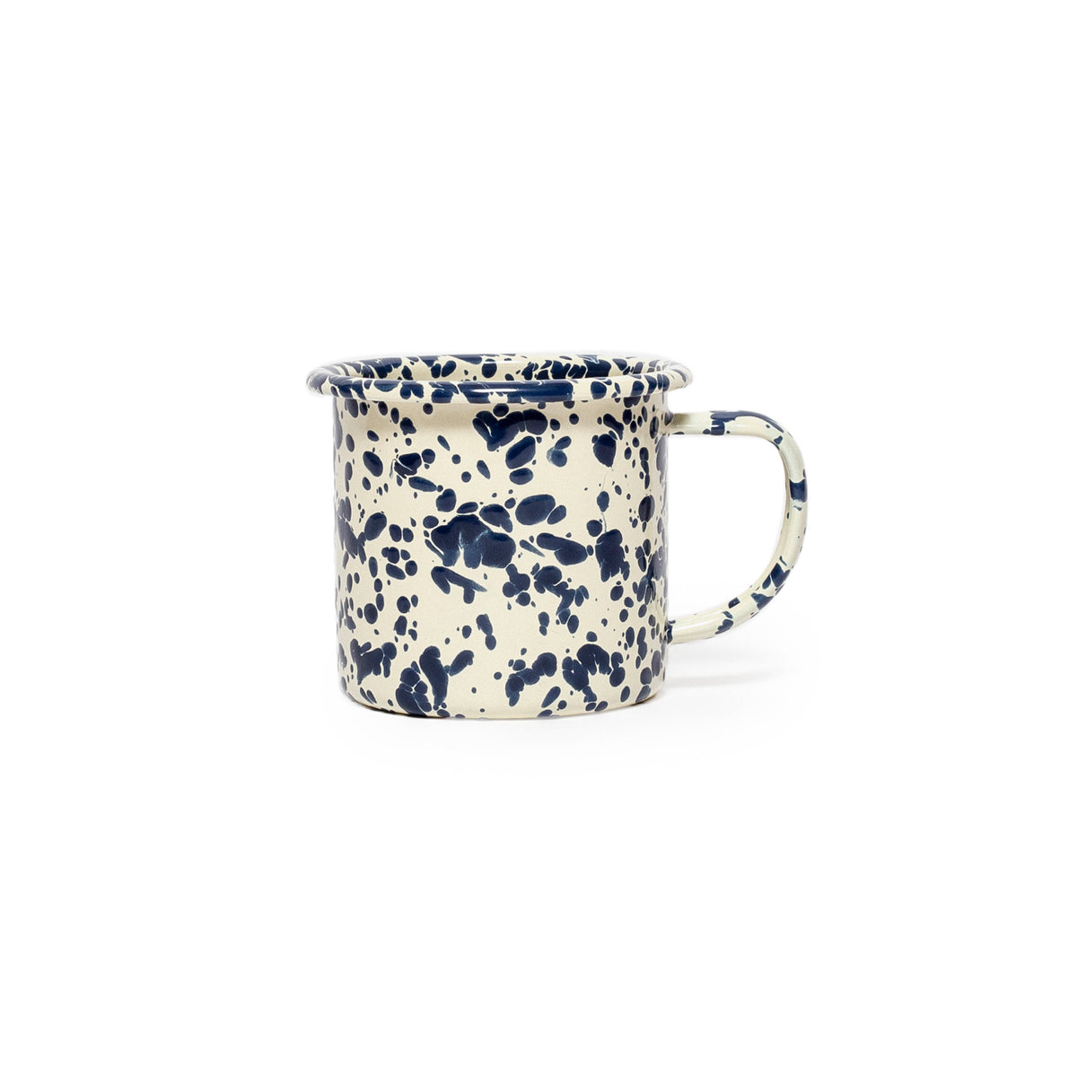 Splatter Enamel 12oz Mug in Navy and Cream | Clove & Creek
