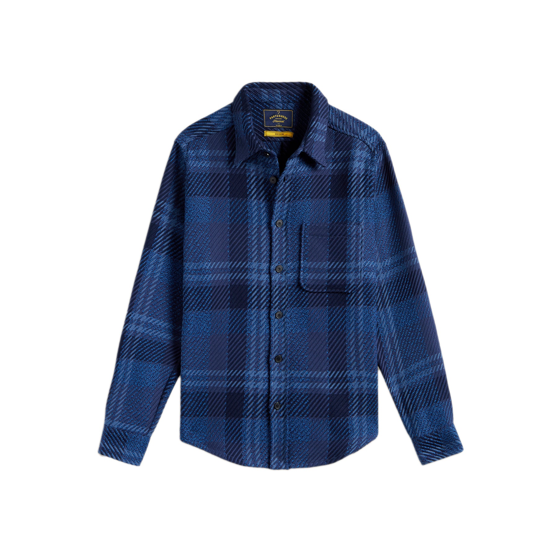 Portuguese Flannel Upper Blue Cotton Overshirt Clove Creek