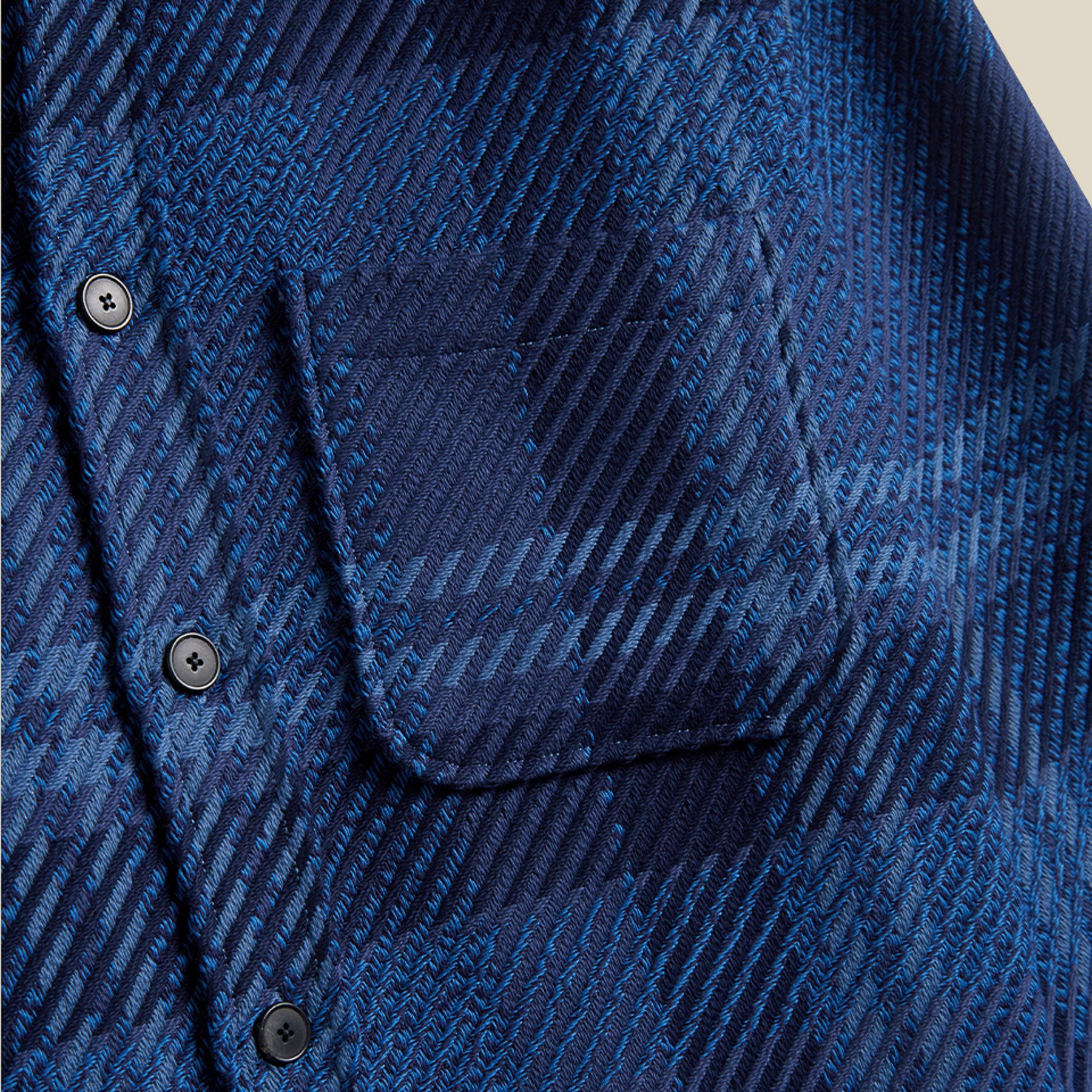 Portuguese Flannel Upper Blue Cotton Overshirt