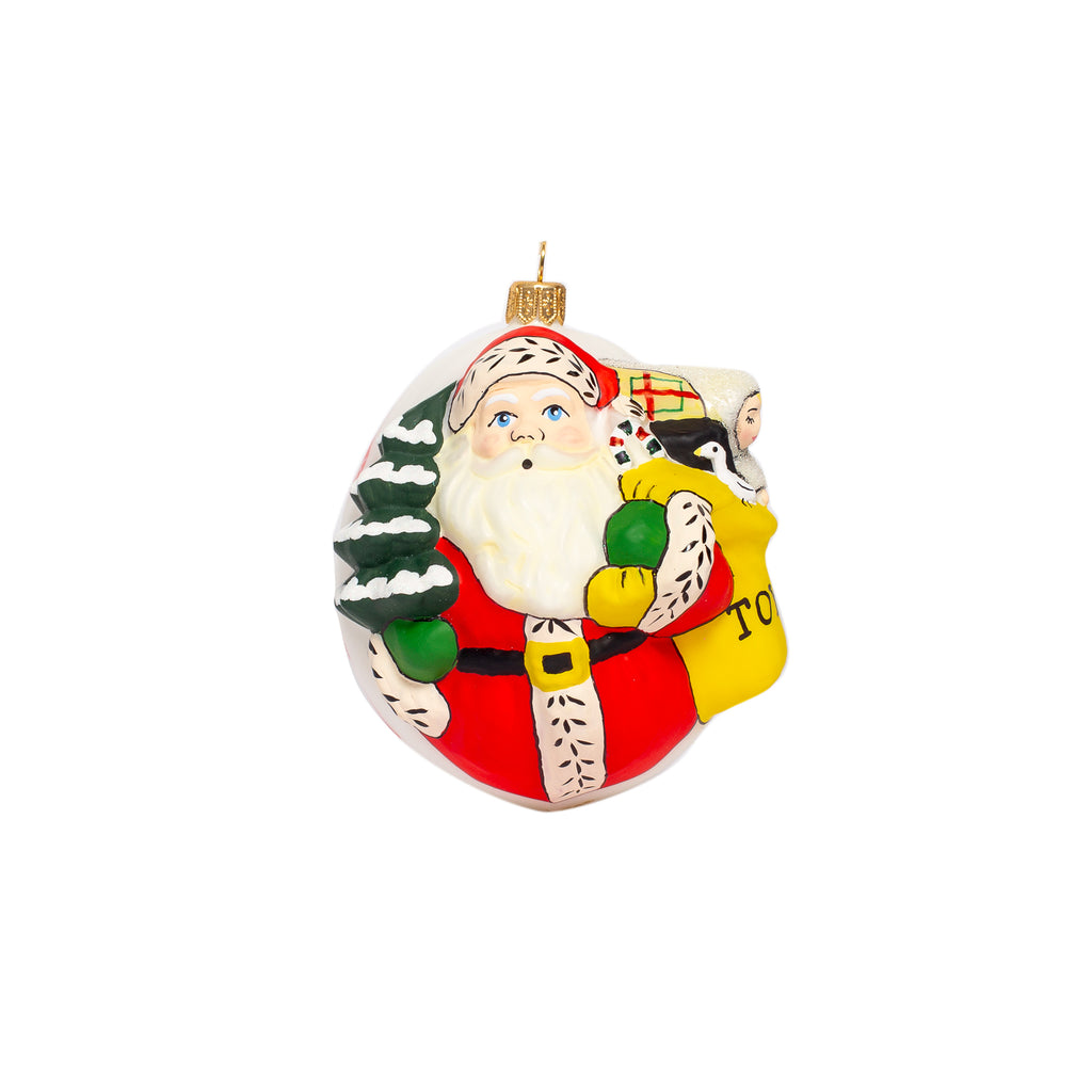 Vaillancourt "Jingle Ball" Santa with Snowsuit Baby Ornament