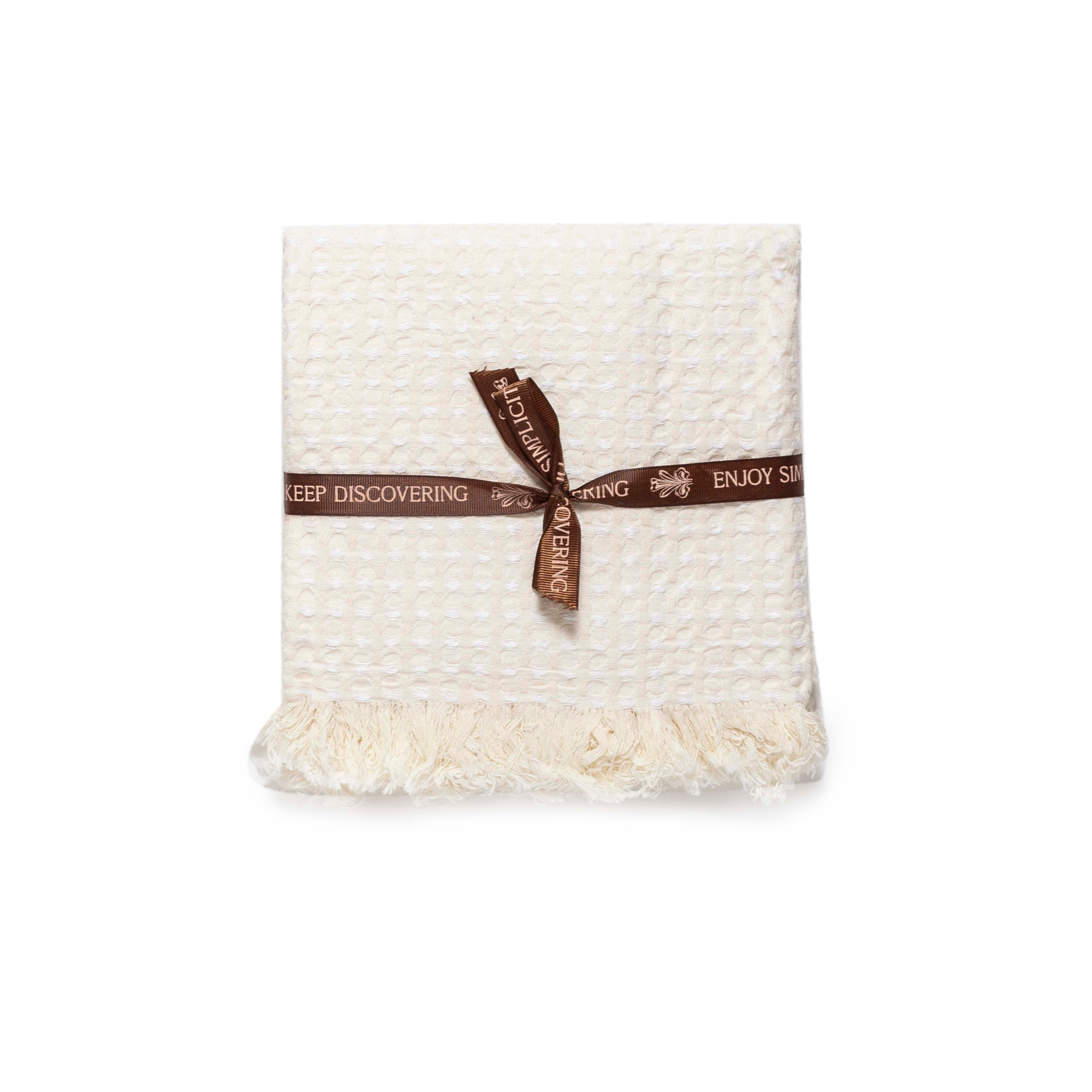 Vicolo Via Mameli Waffle Towel - Thumbnail 2