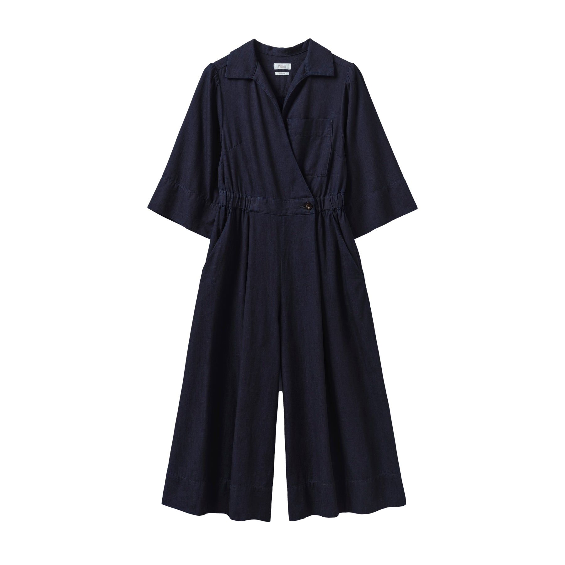 Toast Twill Culotte Jumpsuit  Indigo