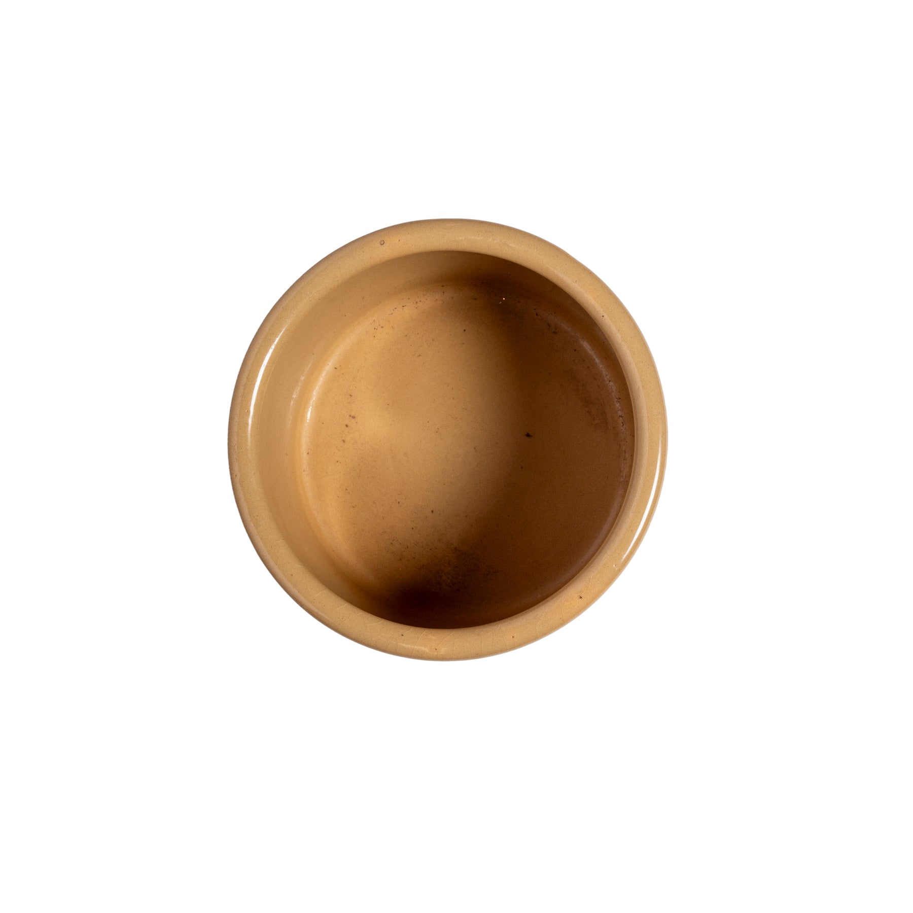 Brown ceramic bowl on a white background