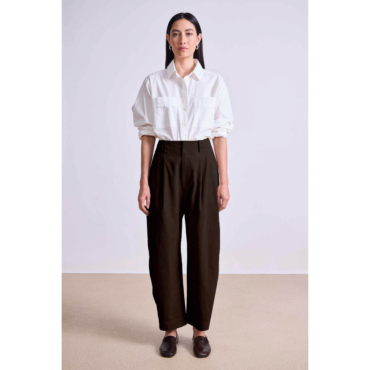 Apiece Apart Bari Crop Trouser in Carob