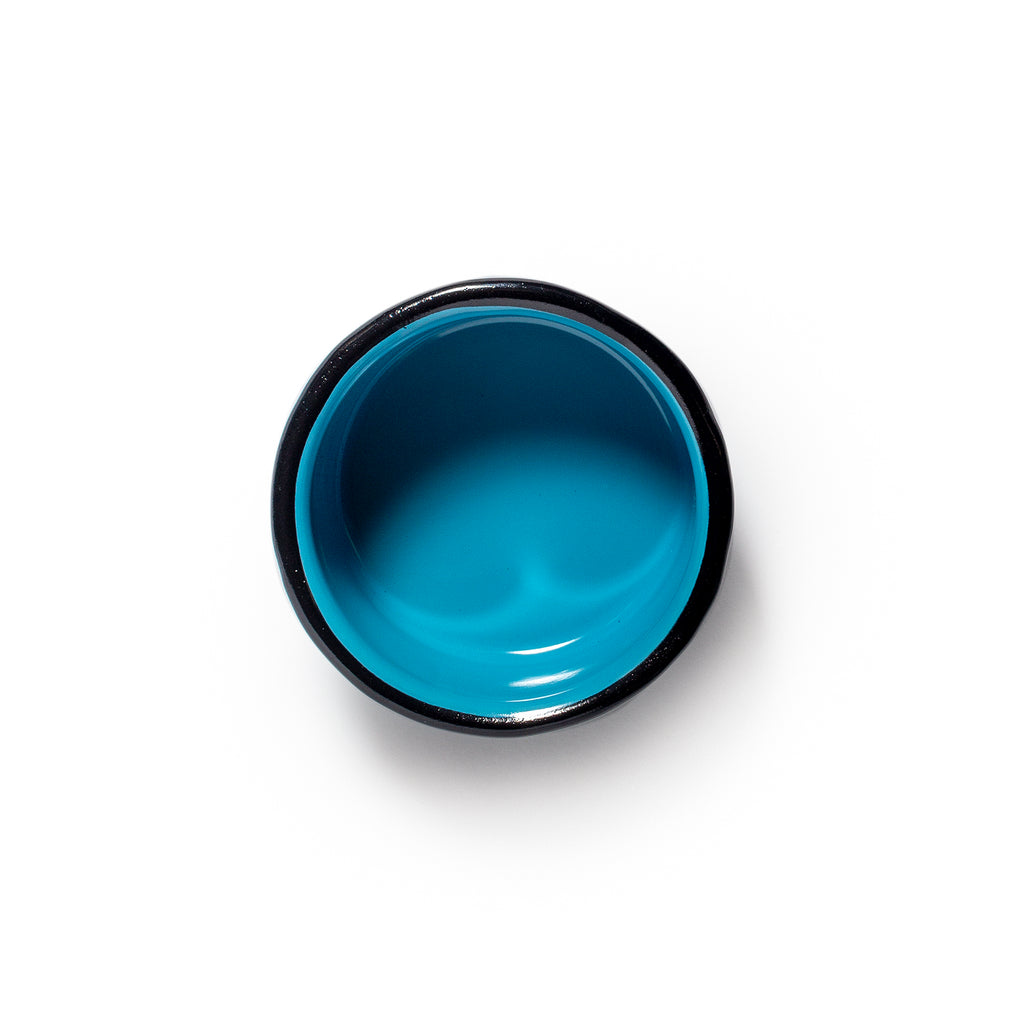 Blue and Black Enamel Sauce Bowl