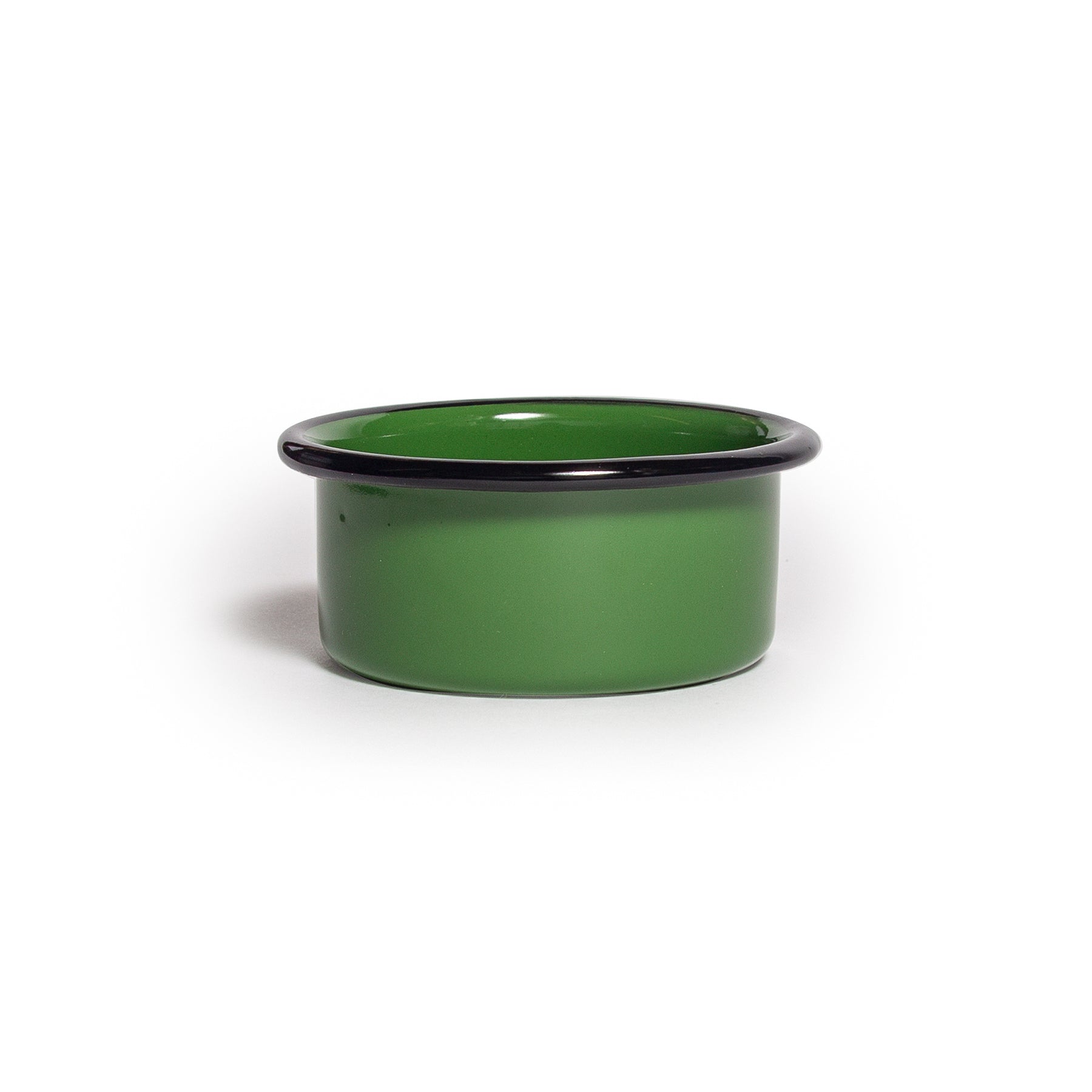 Green and Black Enamel Sauce Bowl