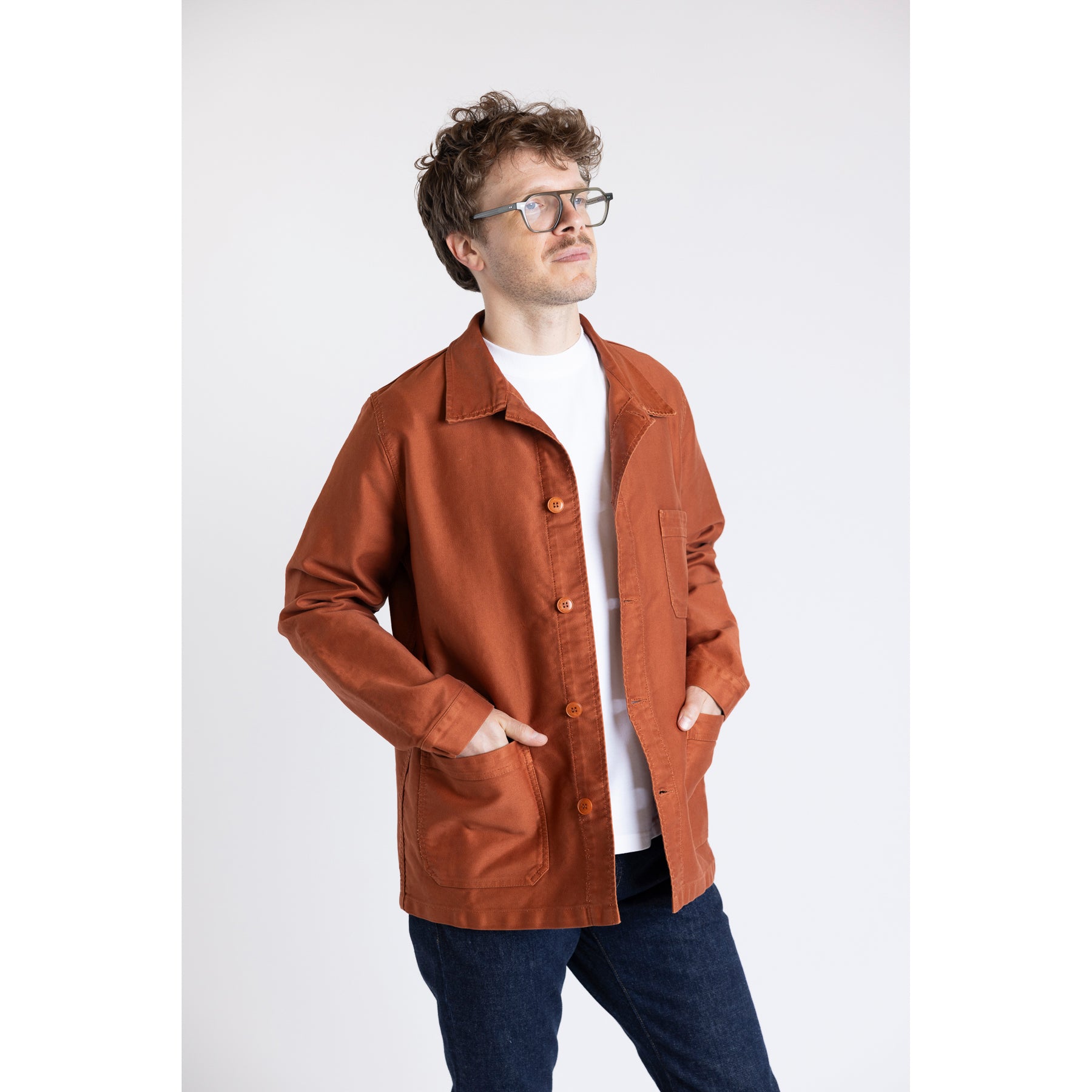 Le Mont Saint Michel Moleskin Work Jacket Brick Clove Creek