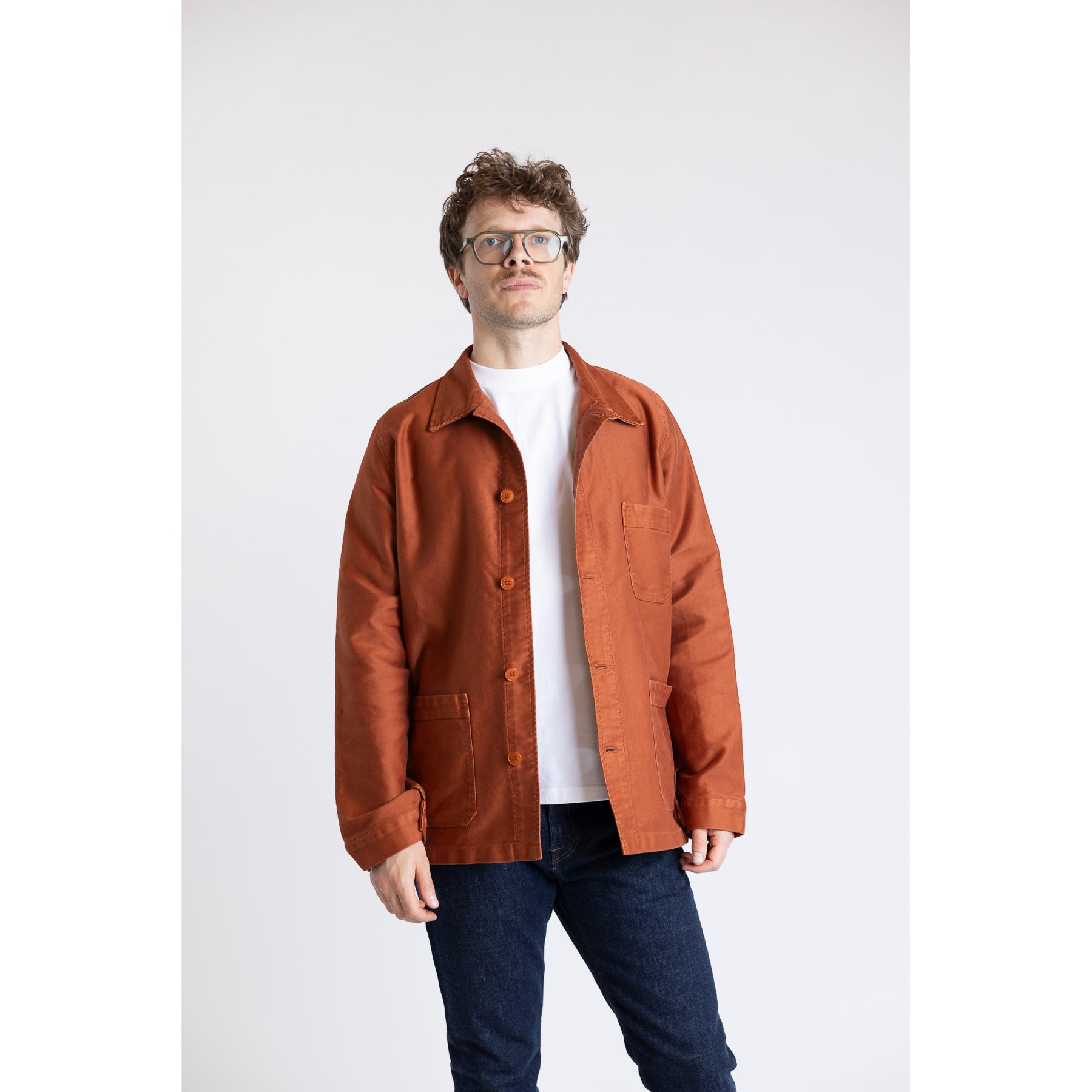 Le Mont Saint Michel Moleskin Work Jacket Brick | Clove & Creek