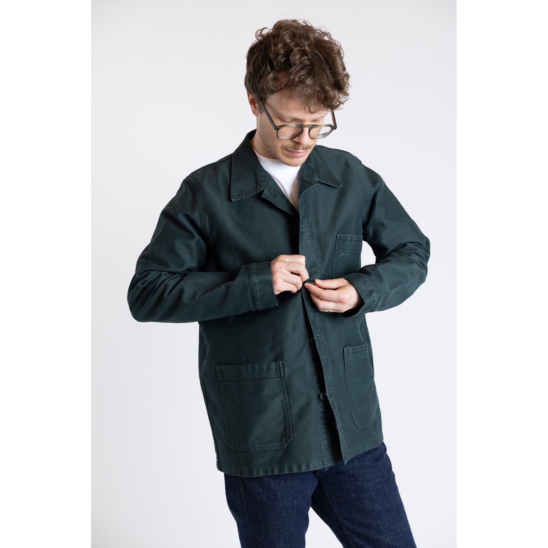 Le Mont Saint Michel Work Jacket Forest | Clove & Creek