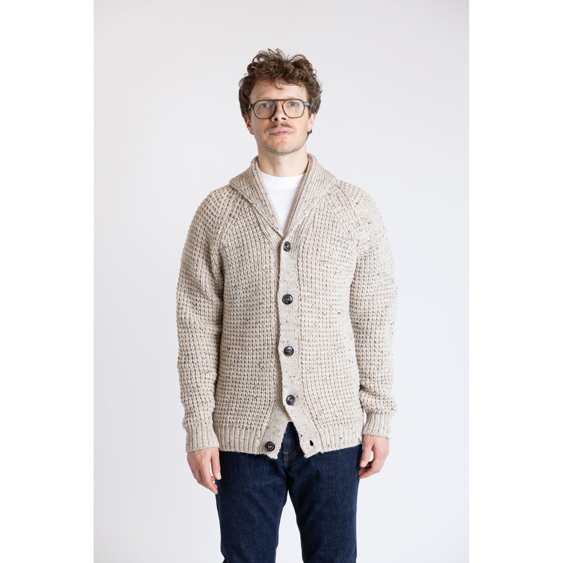 Peregrine Waffle Shawl Cardigan Skiddaw