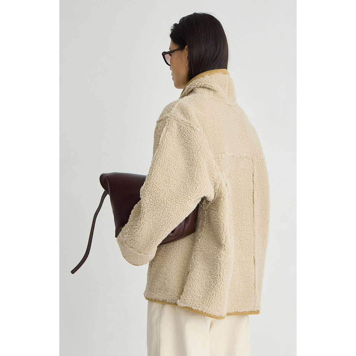Apiece Apart Aspen Reversible Shearling Toggle Coat