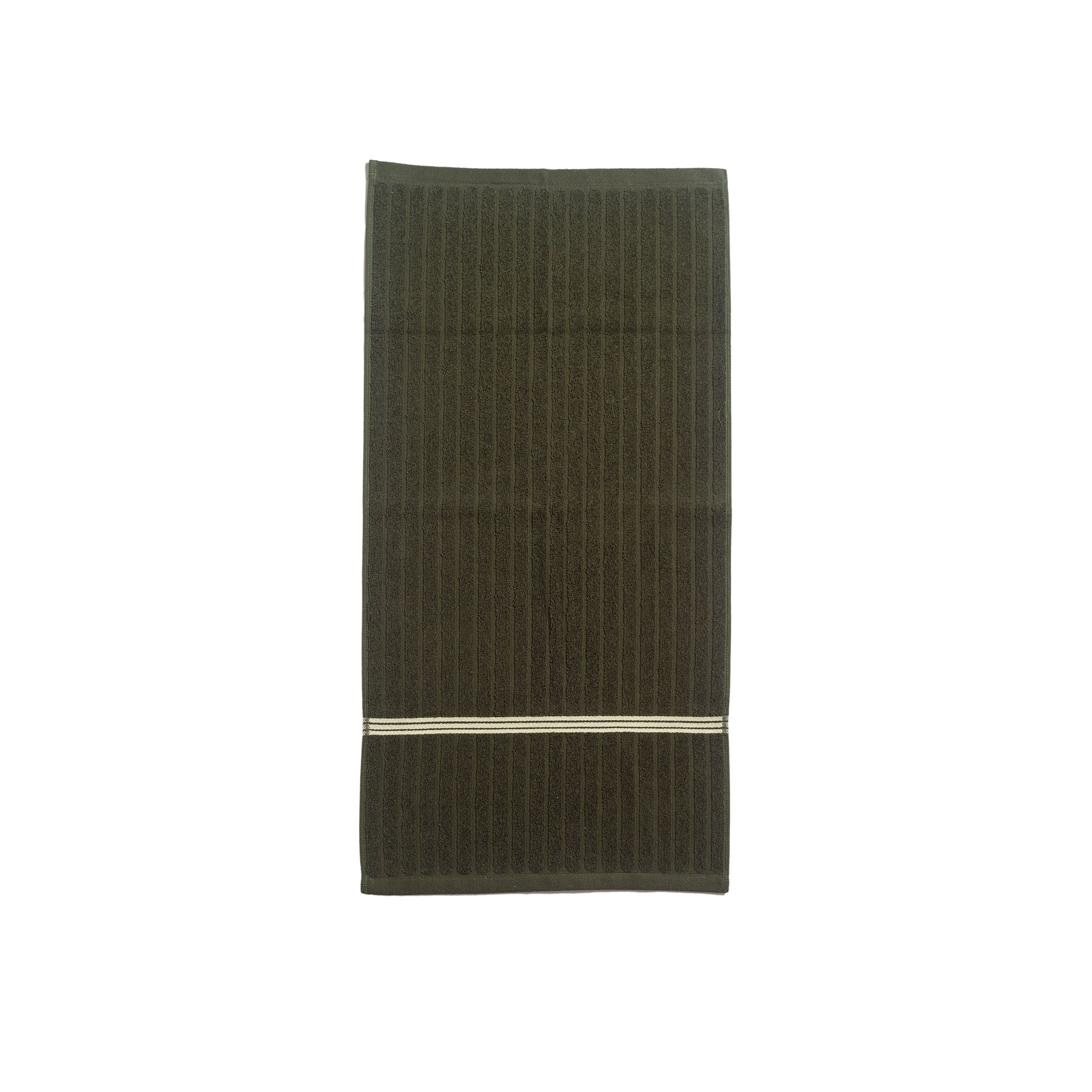 Baina Emerald Moss Hand Towel unfolded