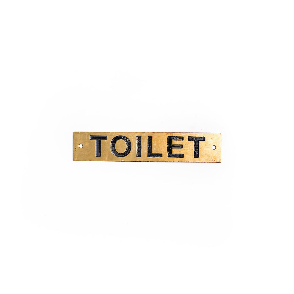 Brass "Toilet" Placard