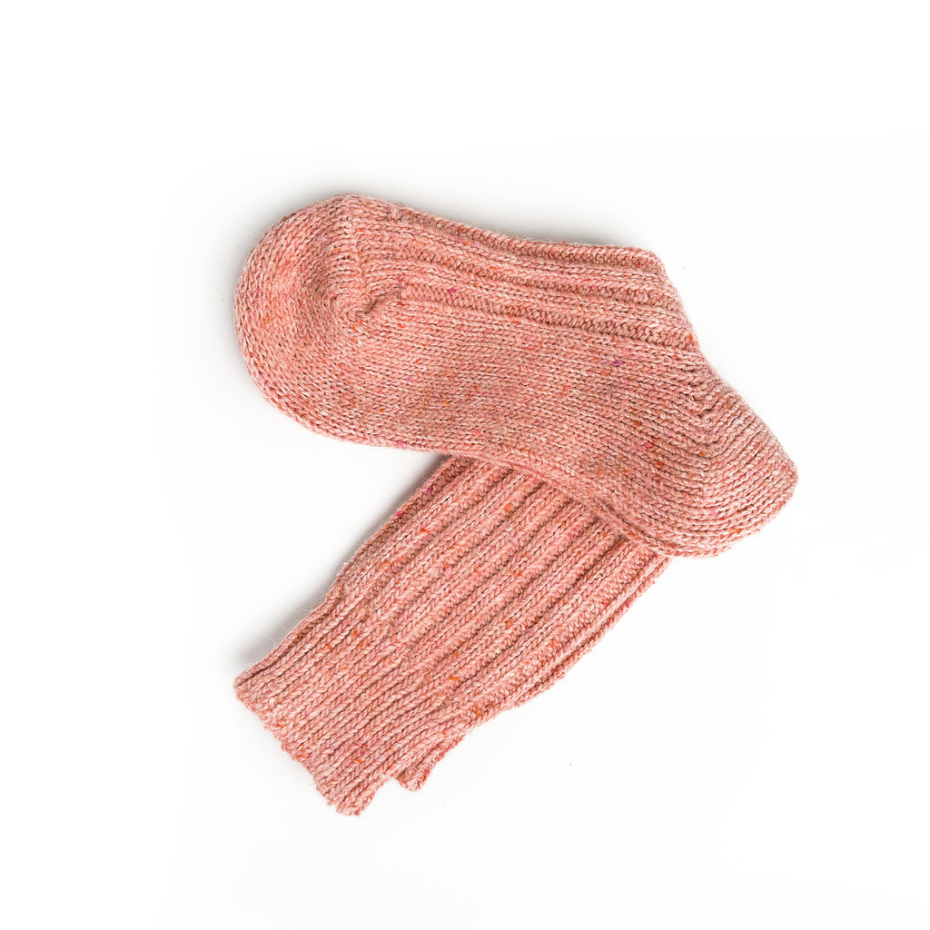 Irish Wool Pink Socks