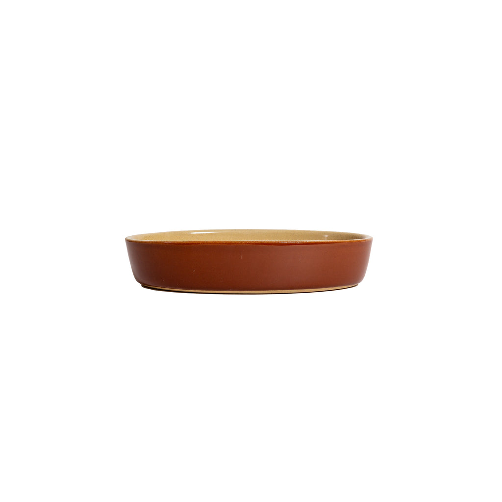 Poterie Renault Oval Brown Baking Dish