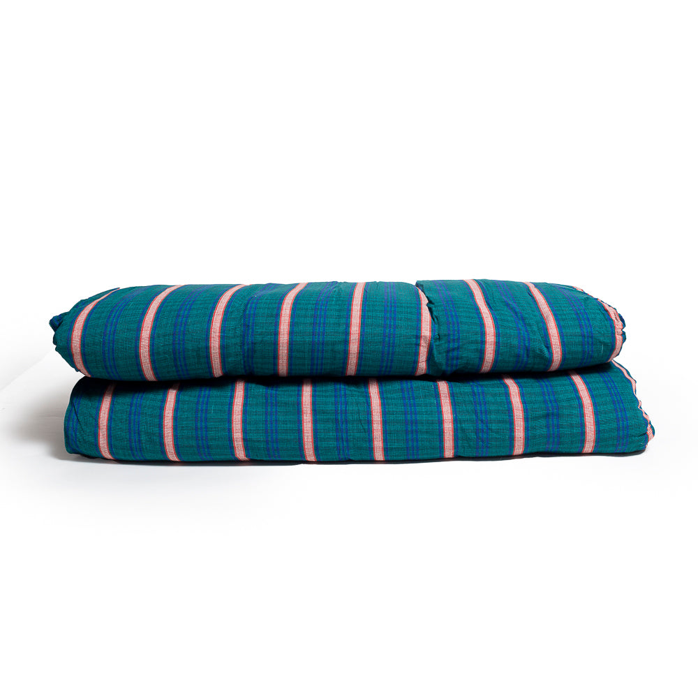 Tensira Mattress in Blue, Green and Red Stripes