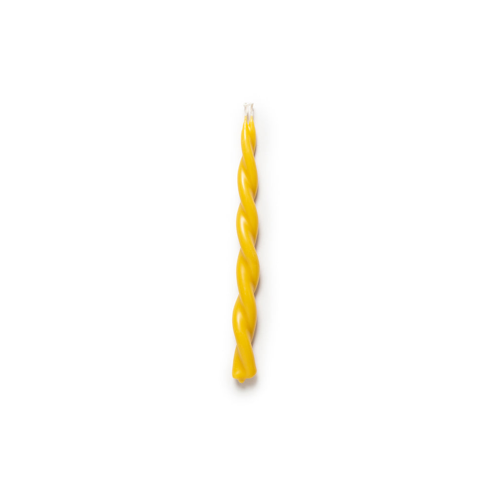 Goldenrod Twisted Taper Candle.
