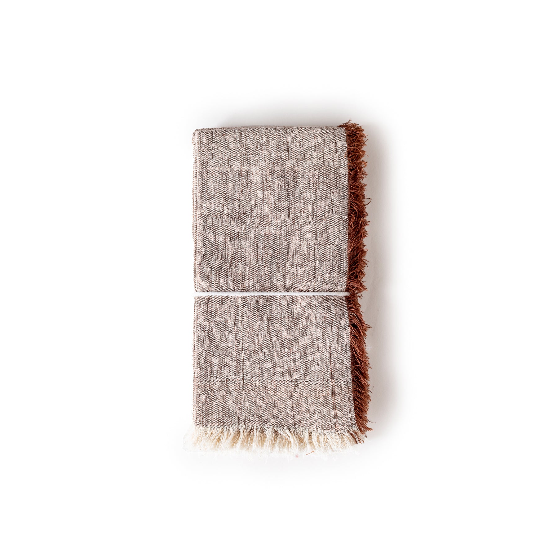 Auntie Oti brown natural dye check kitchen towels