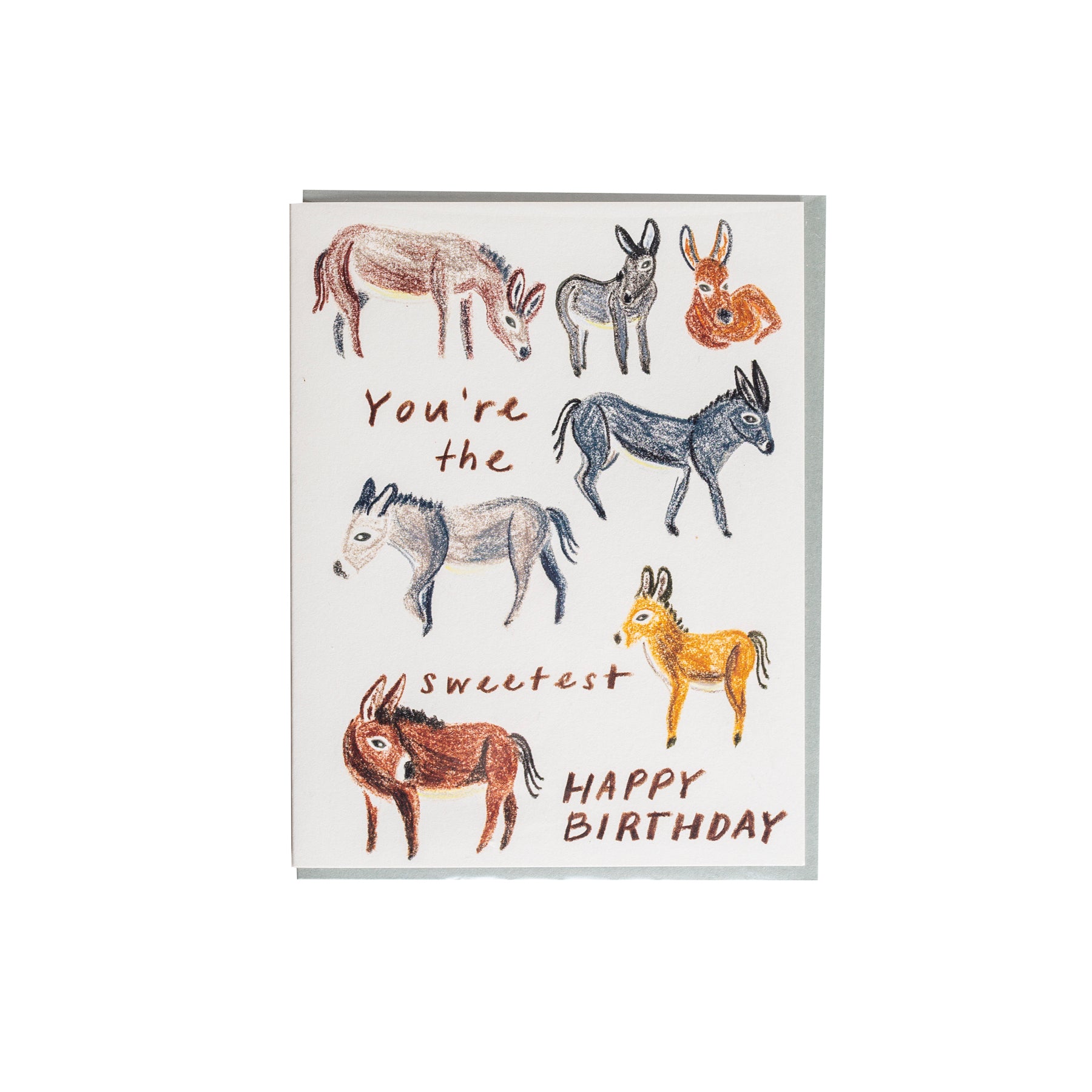 Carte d'âne de joyeux anniversaire