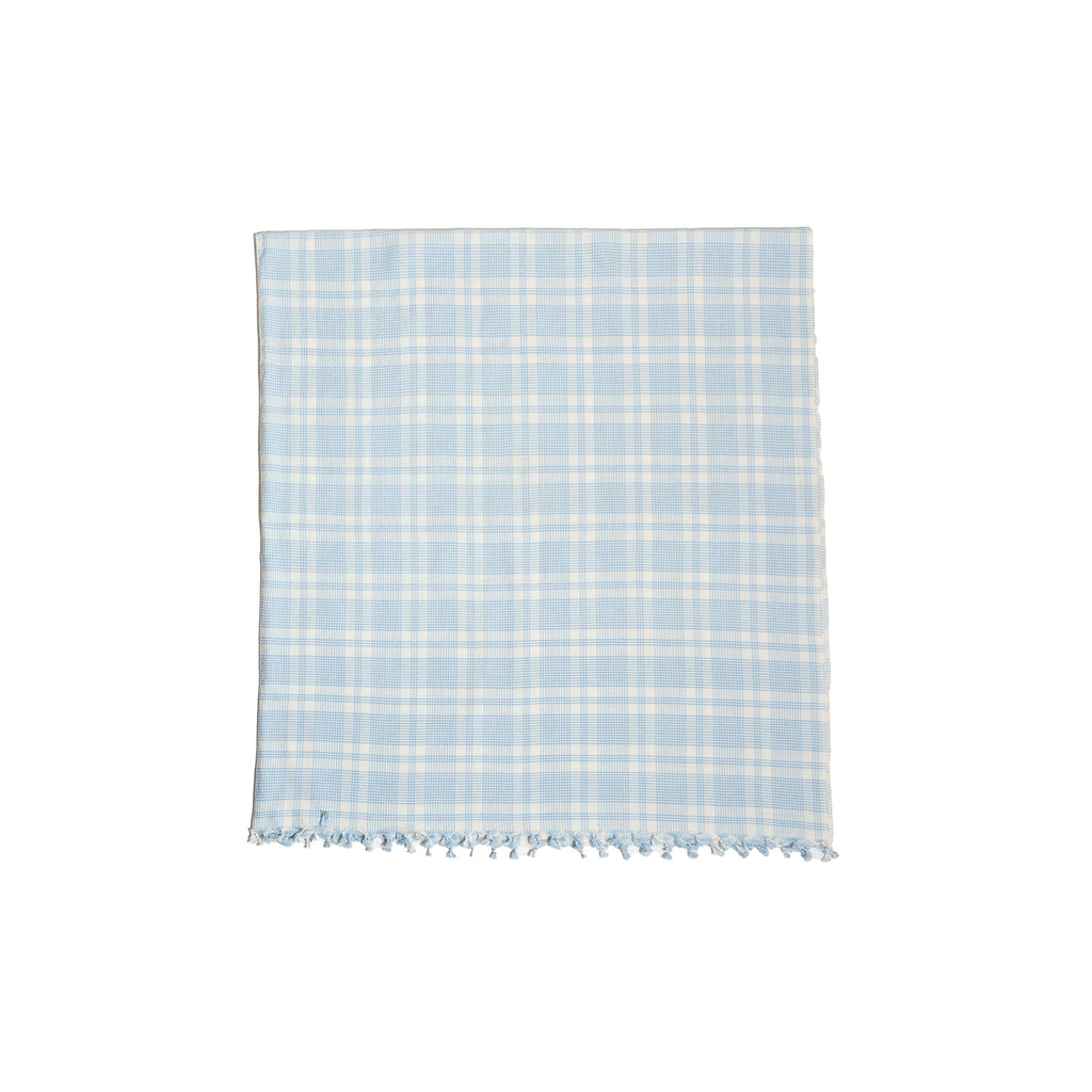 Heather Taylor Blue Marianne Plaid Large Tablecloth