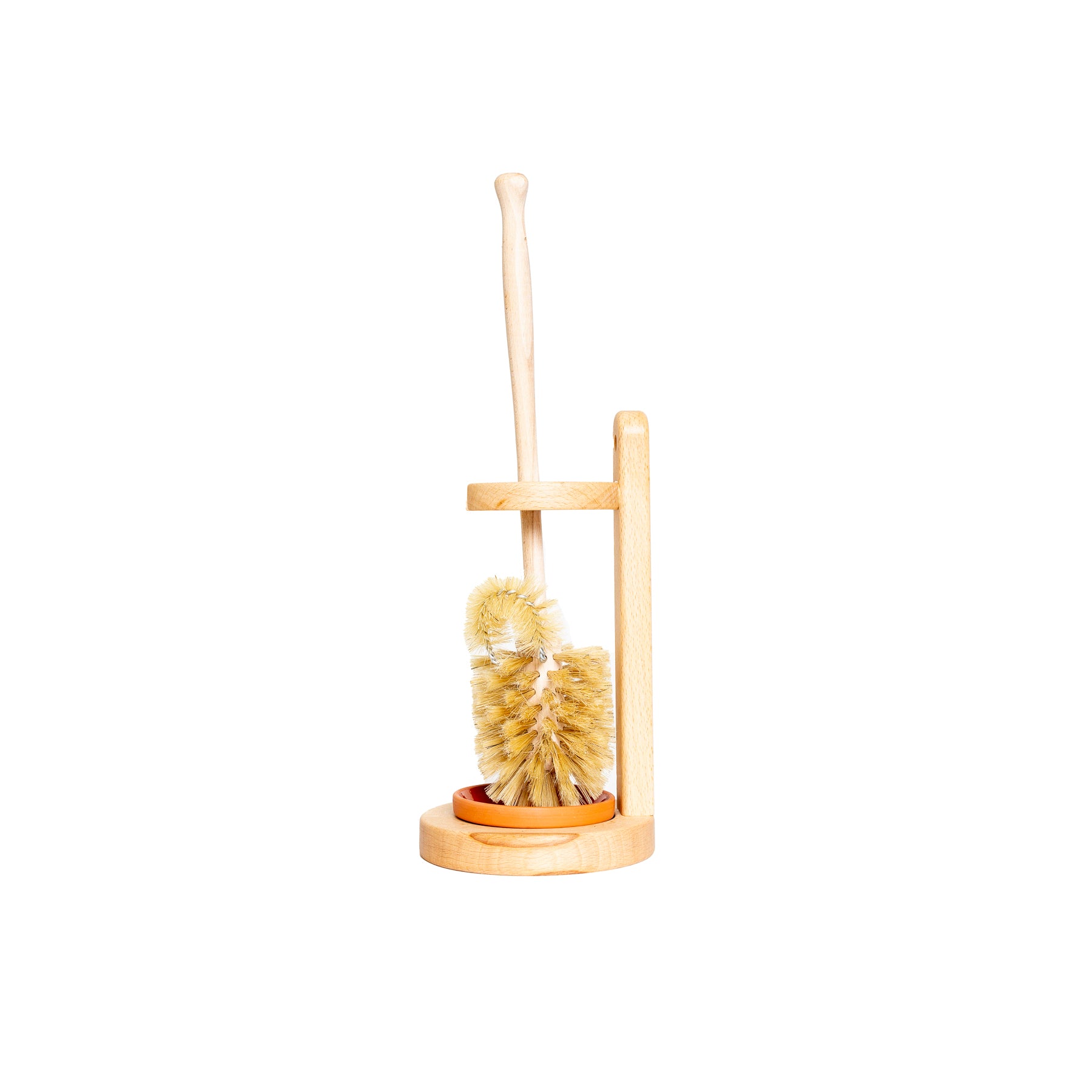 Toilet Brush with Terracotta Tray